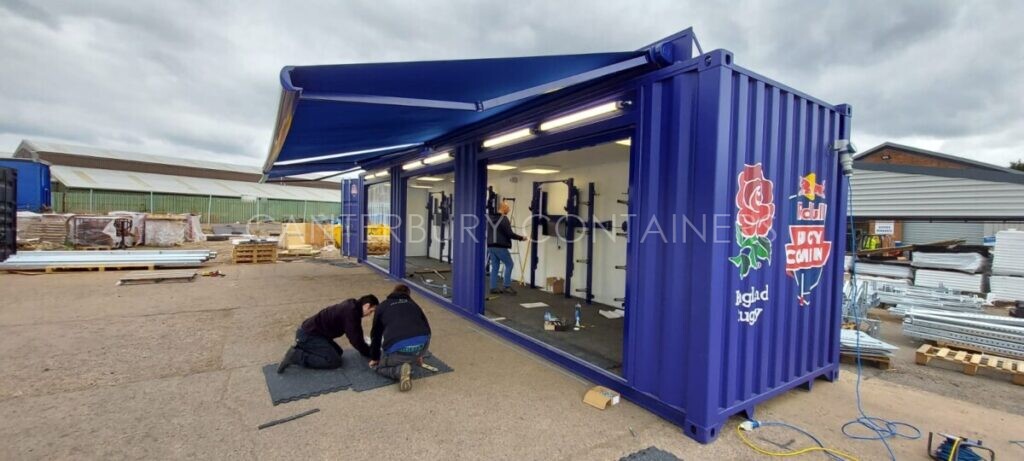 England Rugby Container Gym - Canterbury Containers case study